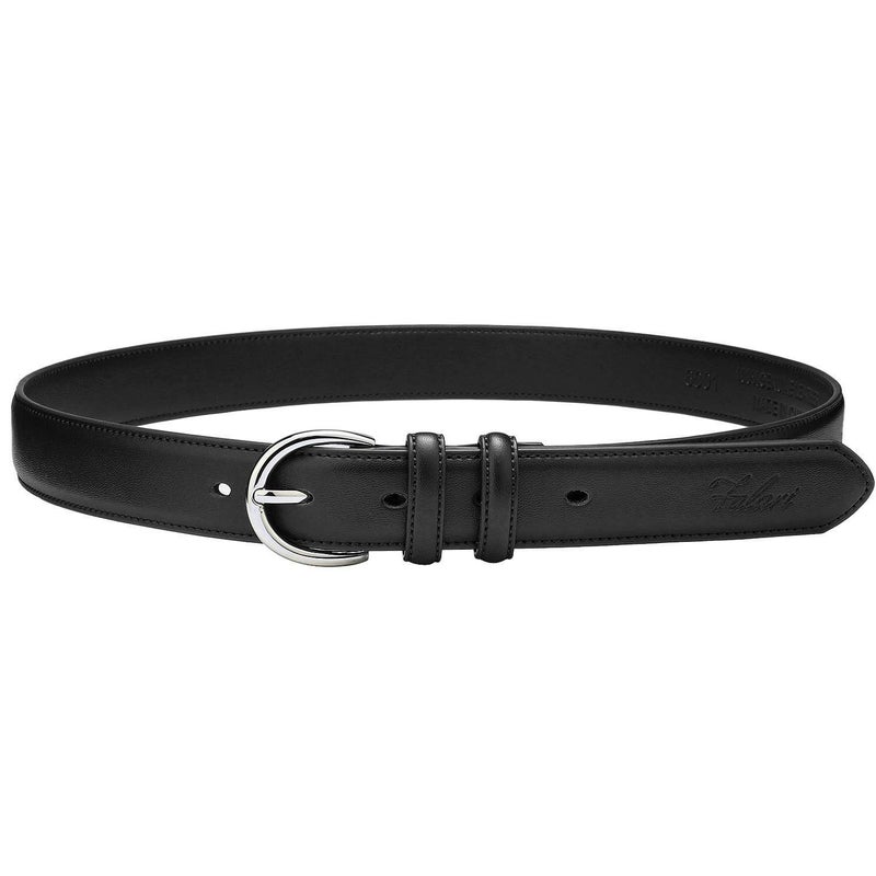 Falari Women Genuine Leather Belt Fashion Dress Belt With Single Prong Buckle 6028-Black-S - Image 4